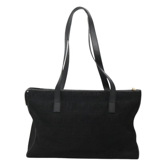 FENDI Zucca Canvas Tote Bag Gold Black Auth - Picture 2 of 15